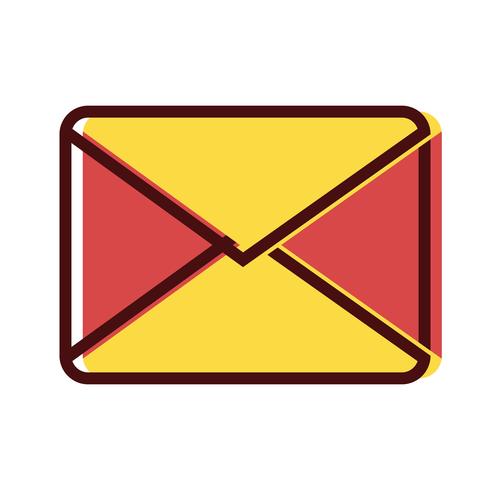 message de carte de lettre fermé avec information de document vecteur