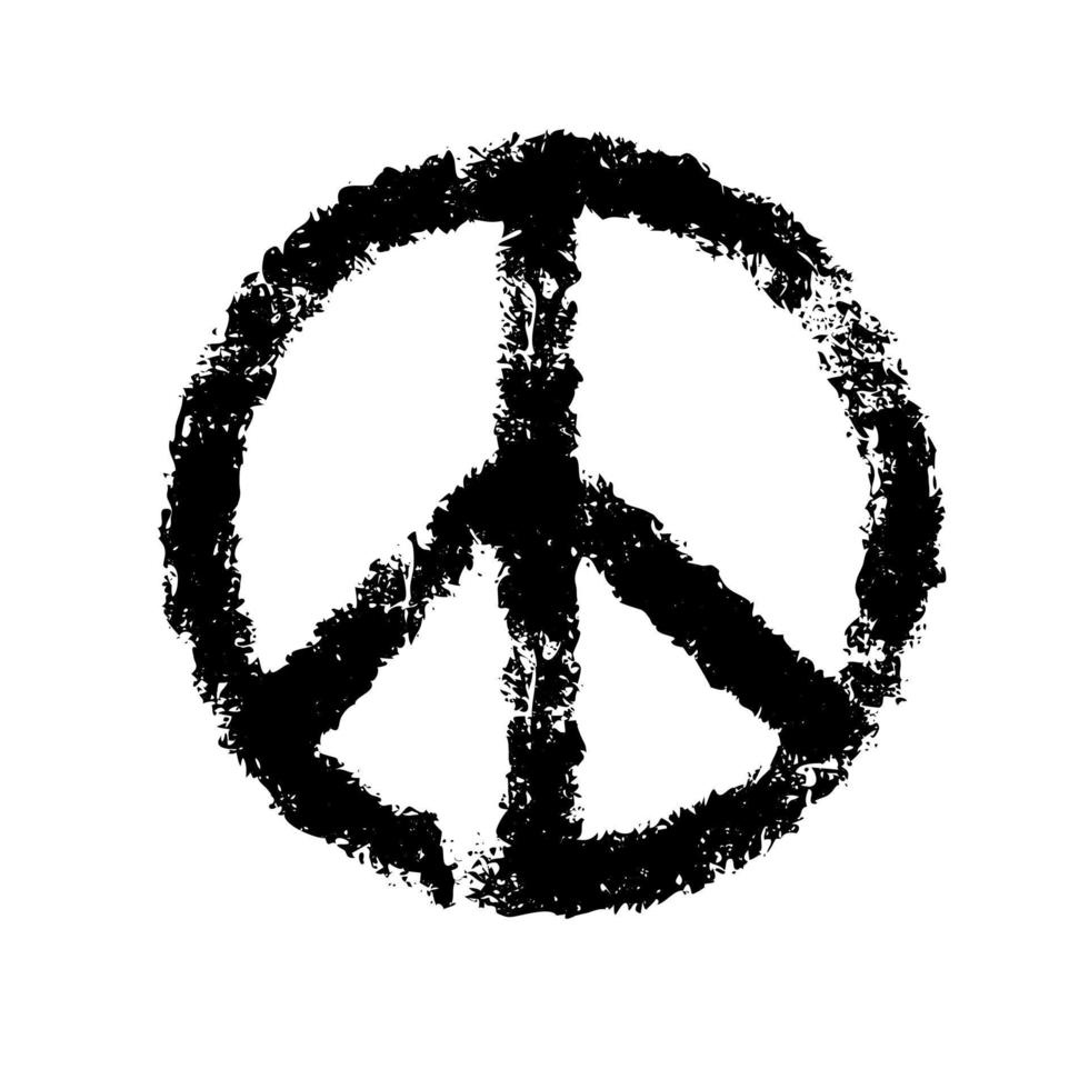 un symbole de paix et de bonté. symbole hippie vecteur