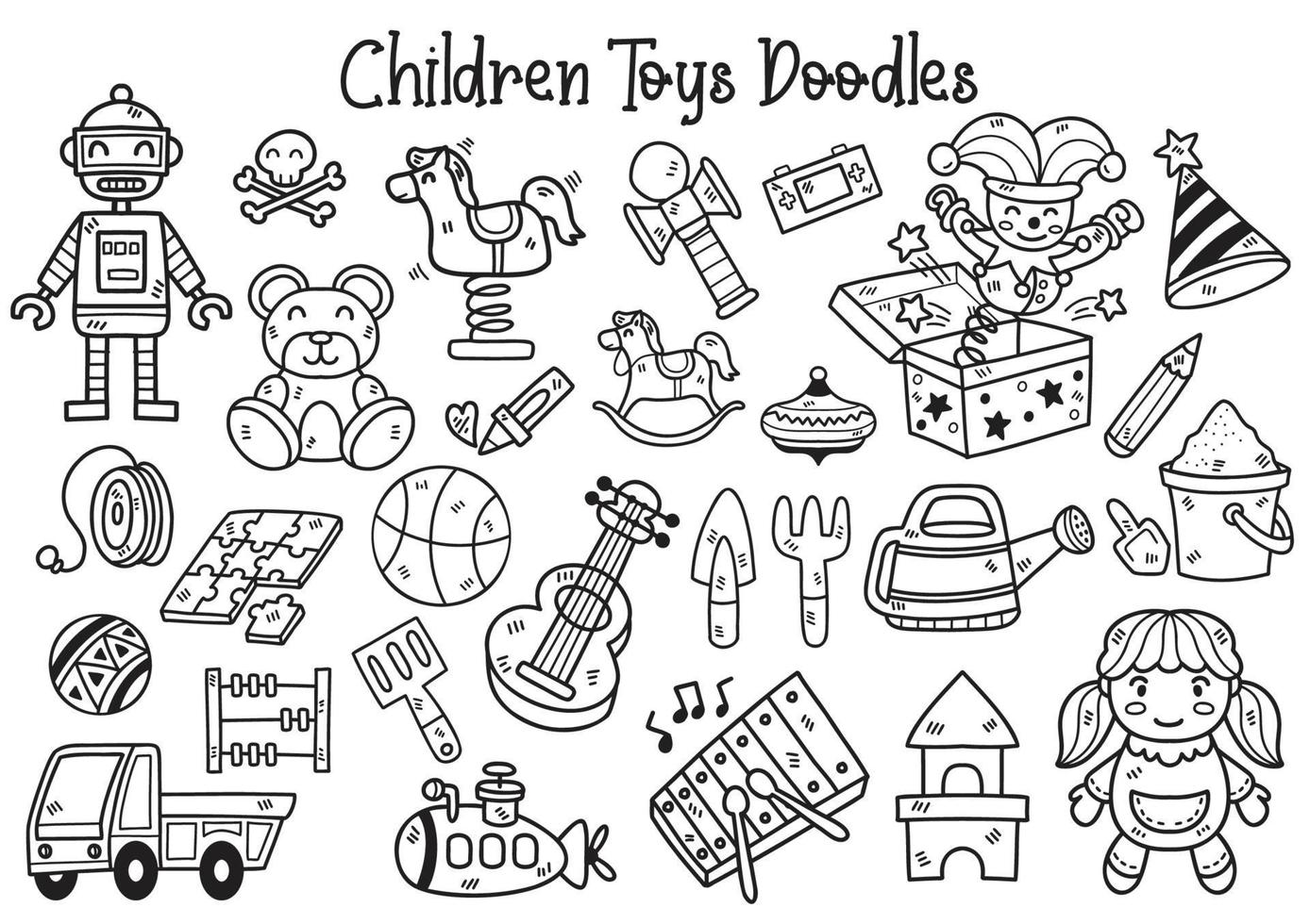 vecteur d'illustration de jouets pour enfants pour bannière