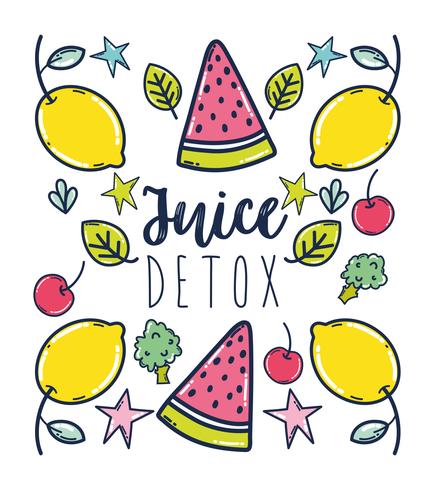 Jus de fruits detox vecteur