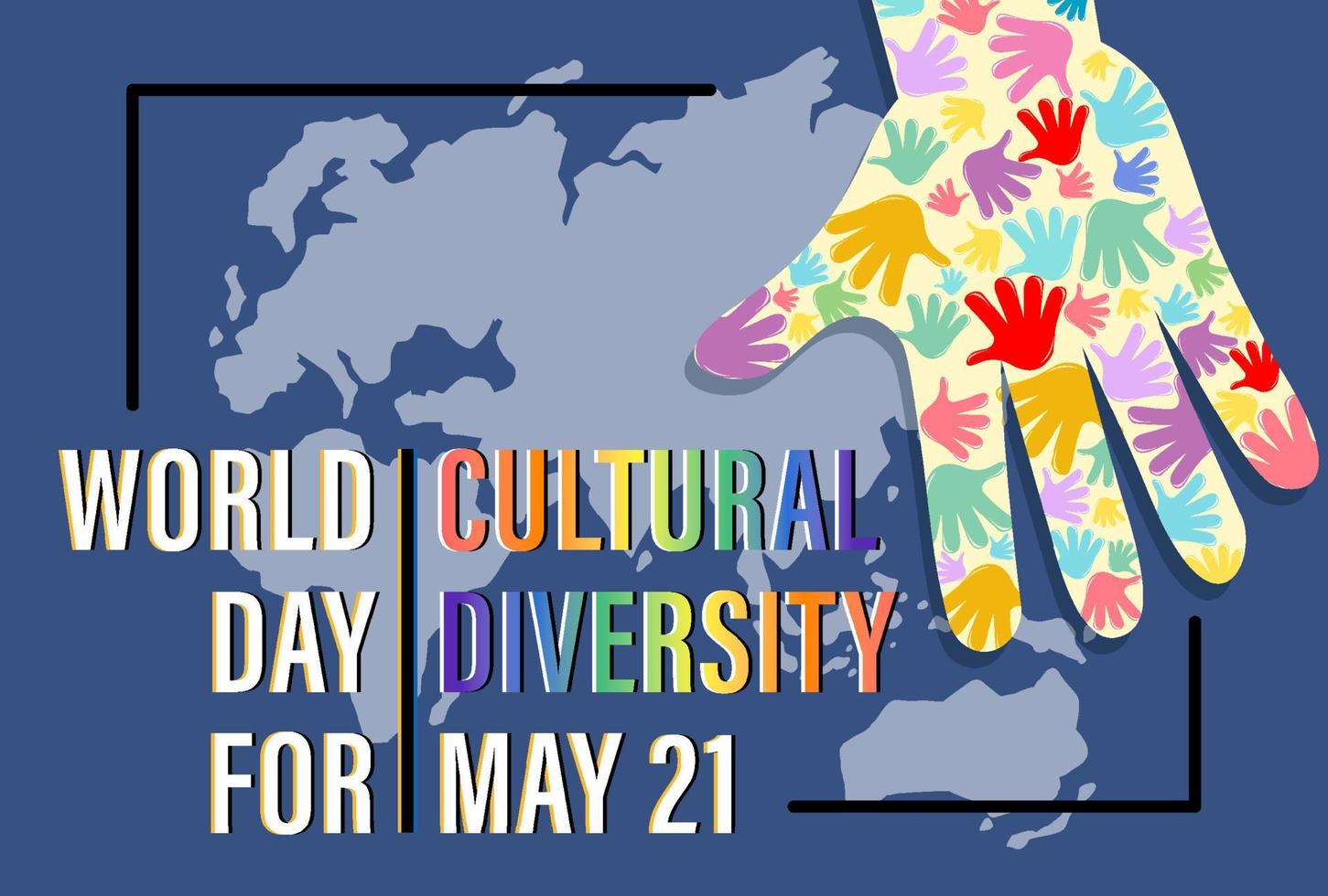 conception d'affiche de la journée mondiale de la diversité culturelle vecteur