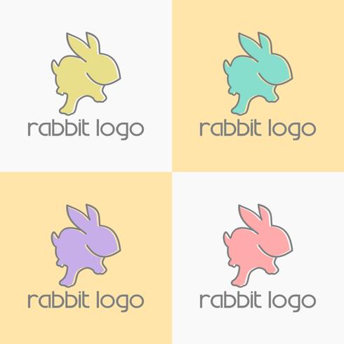 vecteur de conception de logo lapin