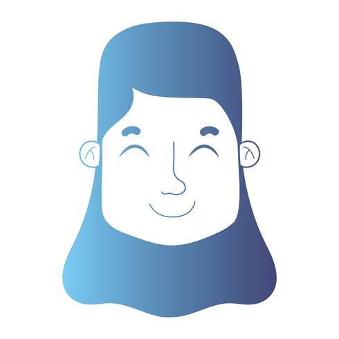 tête de femme avatar ligne avec coiffure vecteur