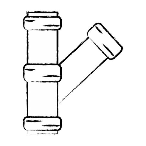 figure construction de matériel de réparation de tubes de plomberie vecteur