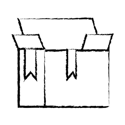 figure box package design ouvert vecteur
