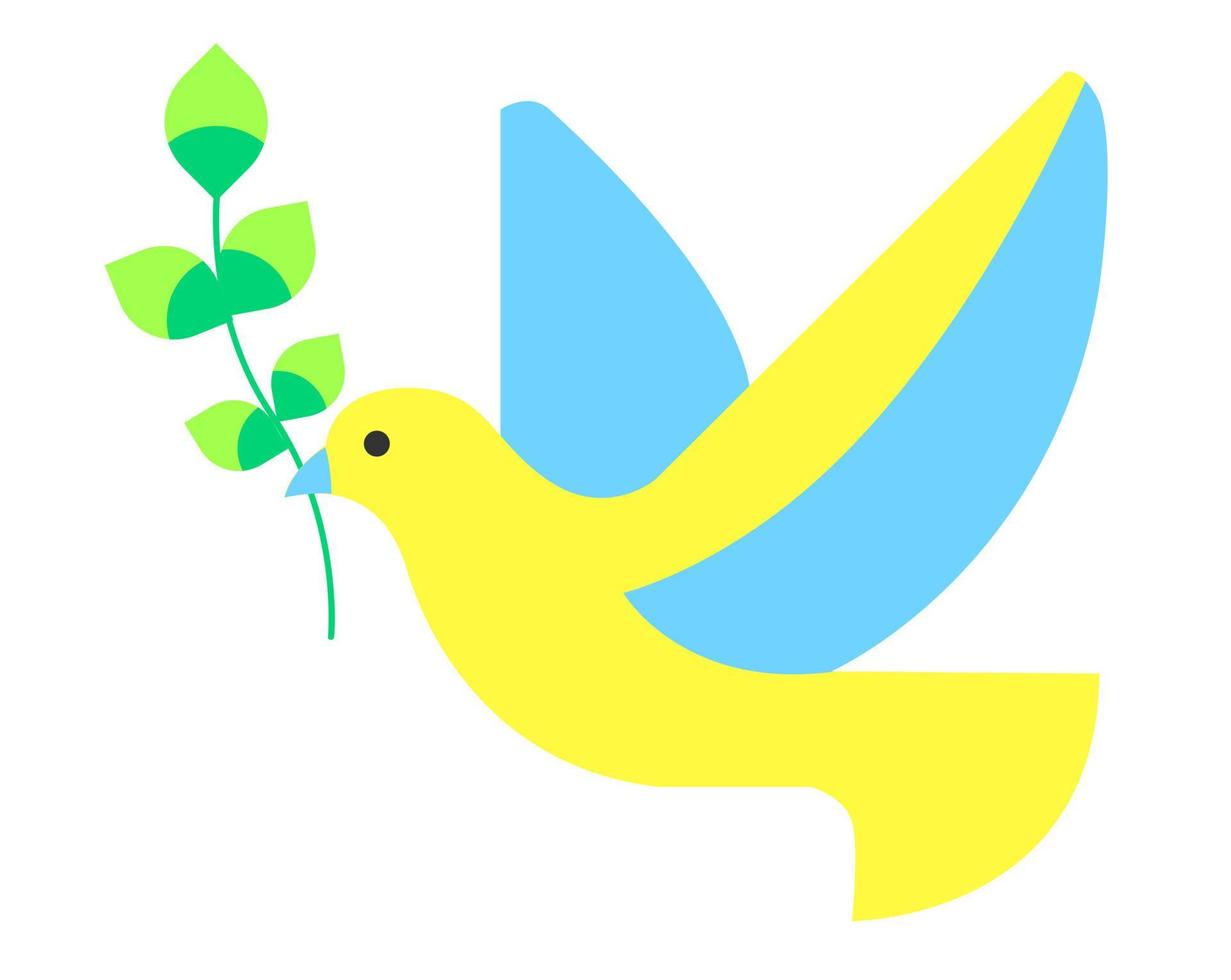 colombe ukrainienne de la paix vecteur