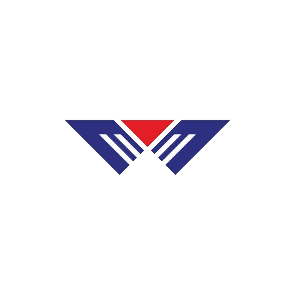 ailes eagle lettre m héros concept logo vecteur