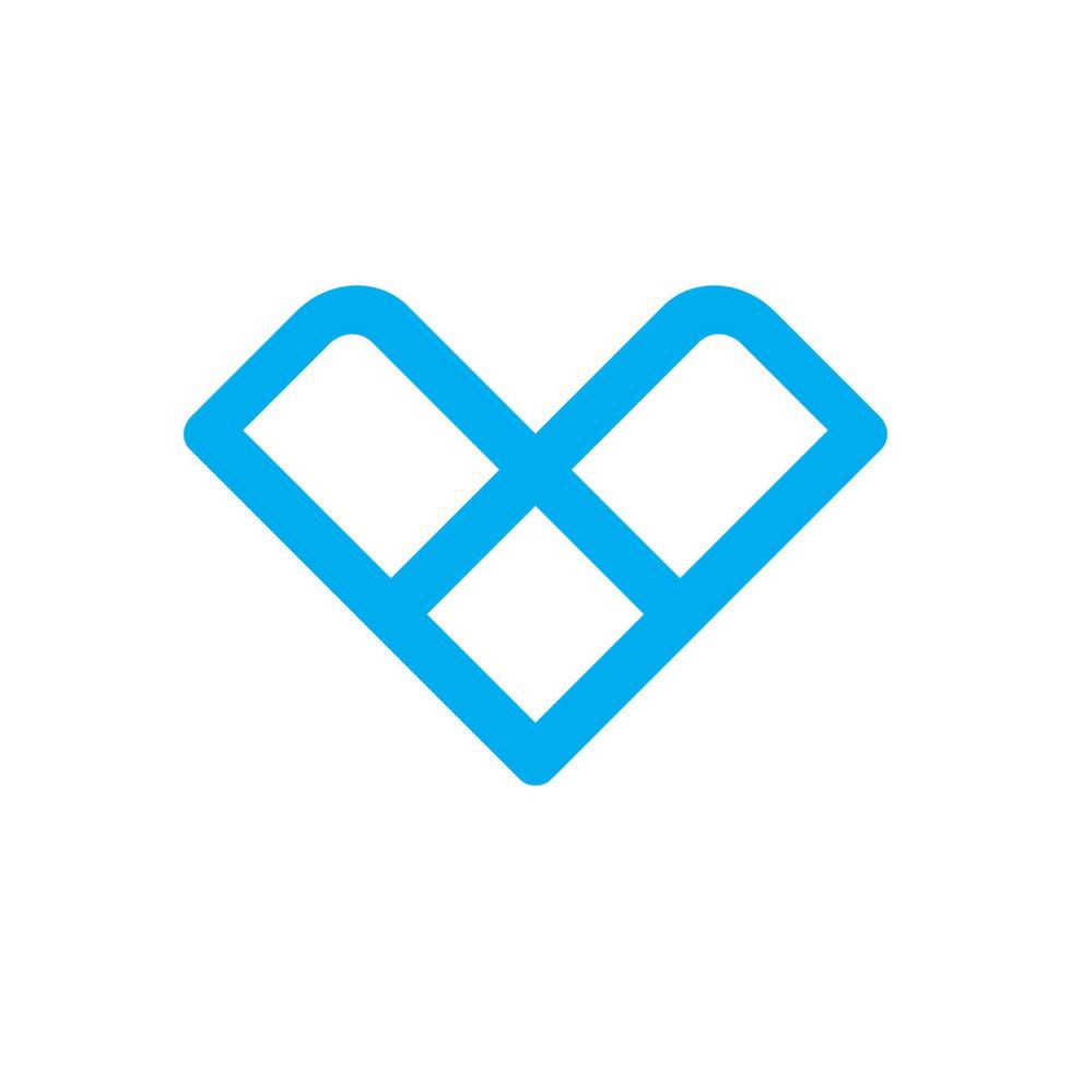 lettre v simple ligne géométrique logo vecteur