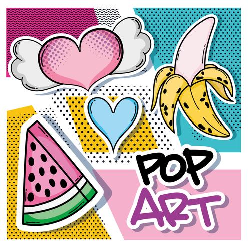 dessins animés pop art vecteur