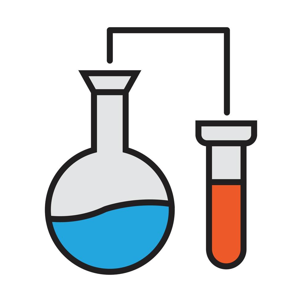 tube chimique et icône en verre pour le site Web, la promotion, les médias sociaux vecteur