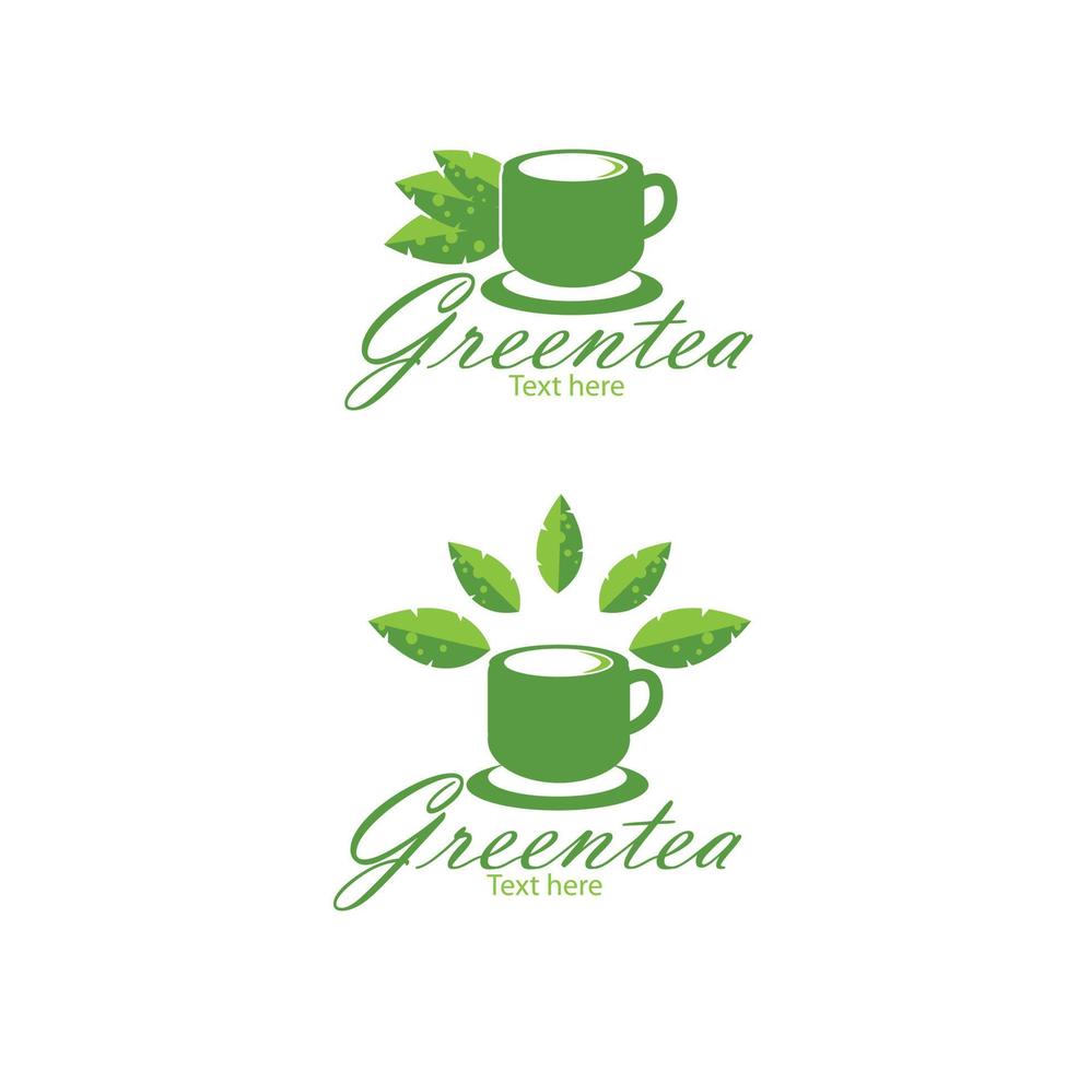 thé vert à base de plantes vecteur