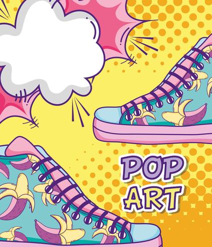 Pop art drôles de dessins animés vecteur