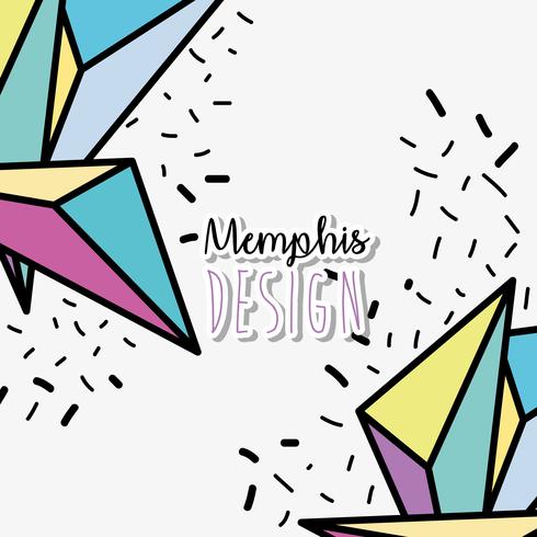 Design de fond coloré de Memphis vecteur