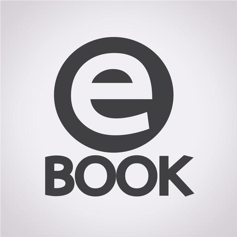 E-book, symbole, signe vecteur