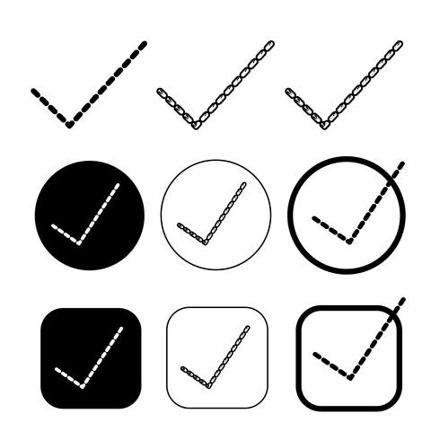 Simple tick icône accepter approuver signe vecteur