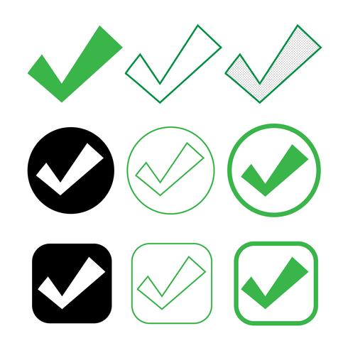 Simple tick icône accepter approuver signe vecteur