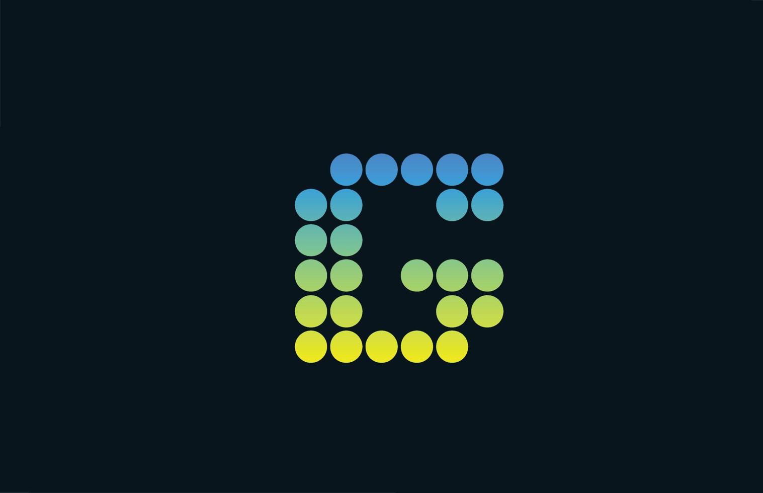 point g vert jaune lettre alphabet logo icône design. modèle créatif pour les entreprises et les entreprises vecteur