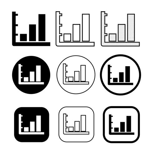 Ensemble simple d&#39;icône de diagramme et graphique vecteur