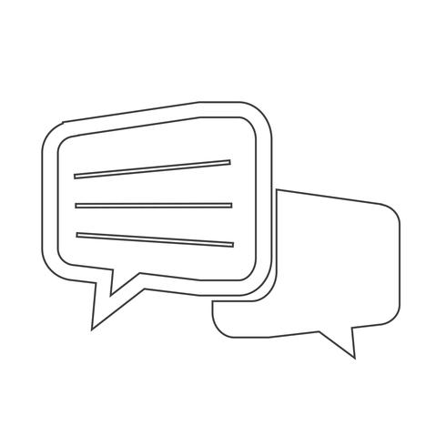 Icône de dialogue de discussion vecteur