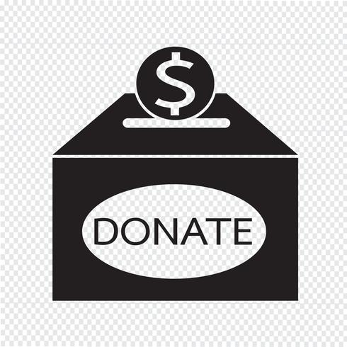 Icône de la boîte de donation vecteur
