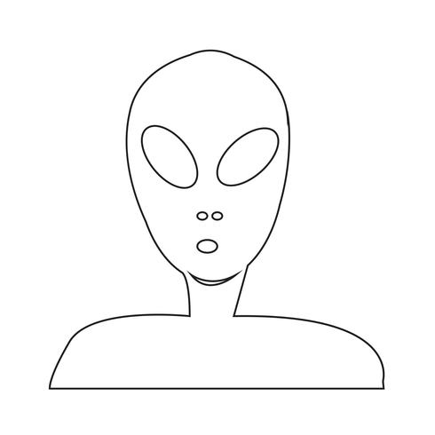 Alien icône symbole signe vecteur