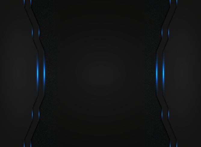 Modèle de technologie abstraite noir avec fond de paillettes de lumière bleue. illustration vectorielle eps10 vecteur