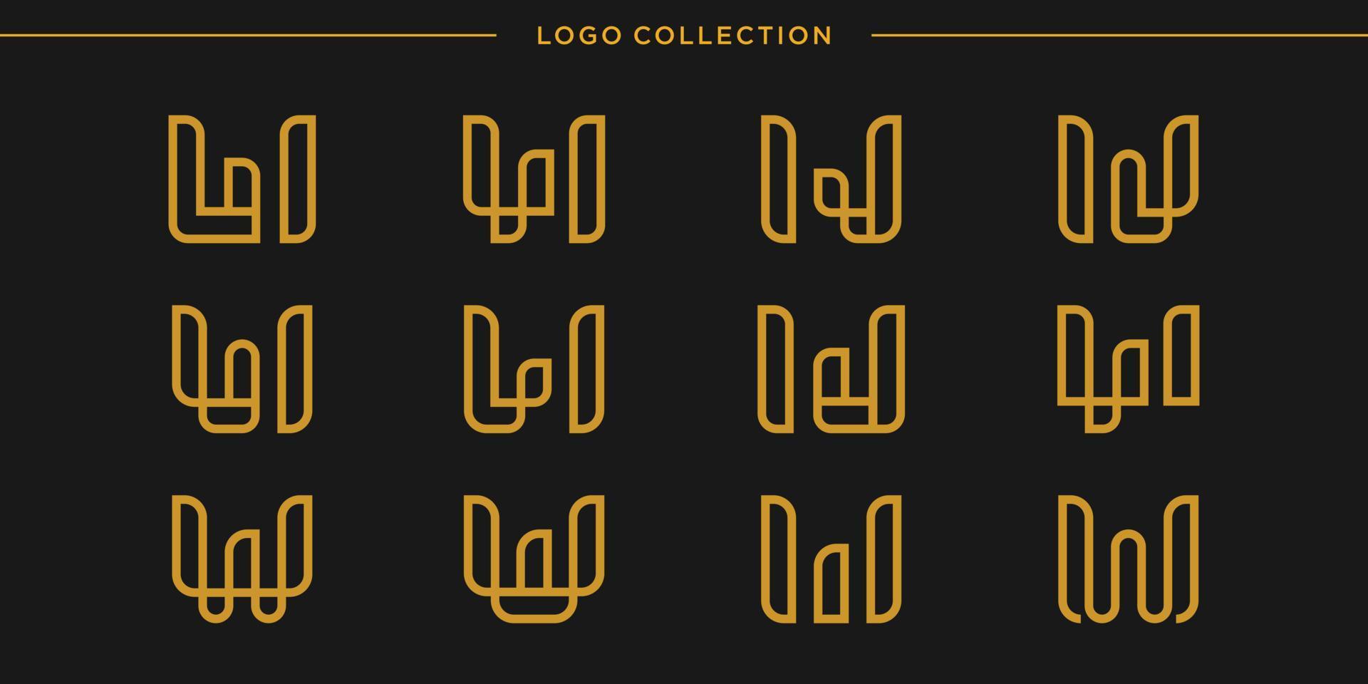 logo monogramme avec lettre de style dessin au trait w, lisse, beauté, initiale, logo monogramme, logo dessin au trait, vecteur premium