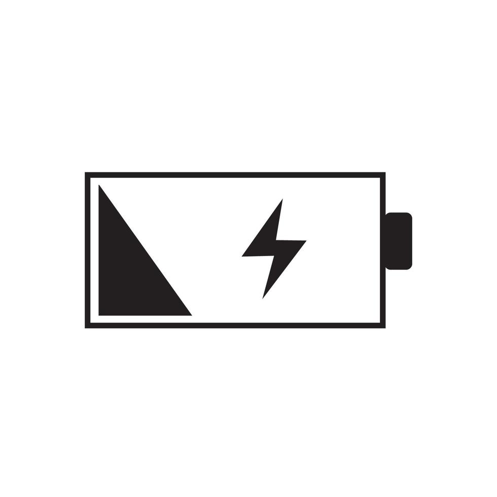 icône de l'indicateur de charge de la batterie. illustration vectorielle. sur fond blanc vecteur