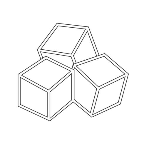 Icône de cubes de sucre vecteur