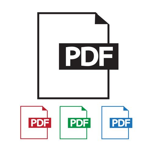 Icône de symbole PDF vecteur