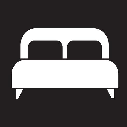 icône de lit double vecteur