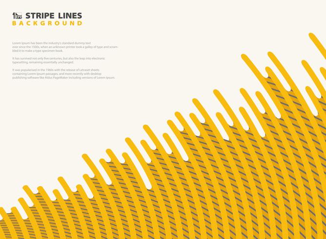 Tableau de bord abstrait jaune avec des lignes de rayure noire motif de conception moderne de fond. Vous pouvez utiliser pour une annonce, une affiche, une impression, un modèle, une brochure, un dépliant ou une illustration. vecteur