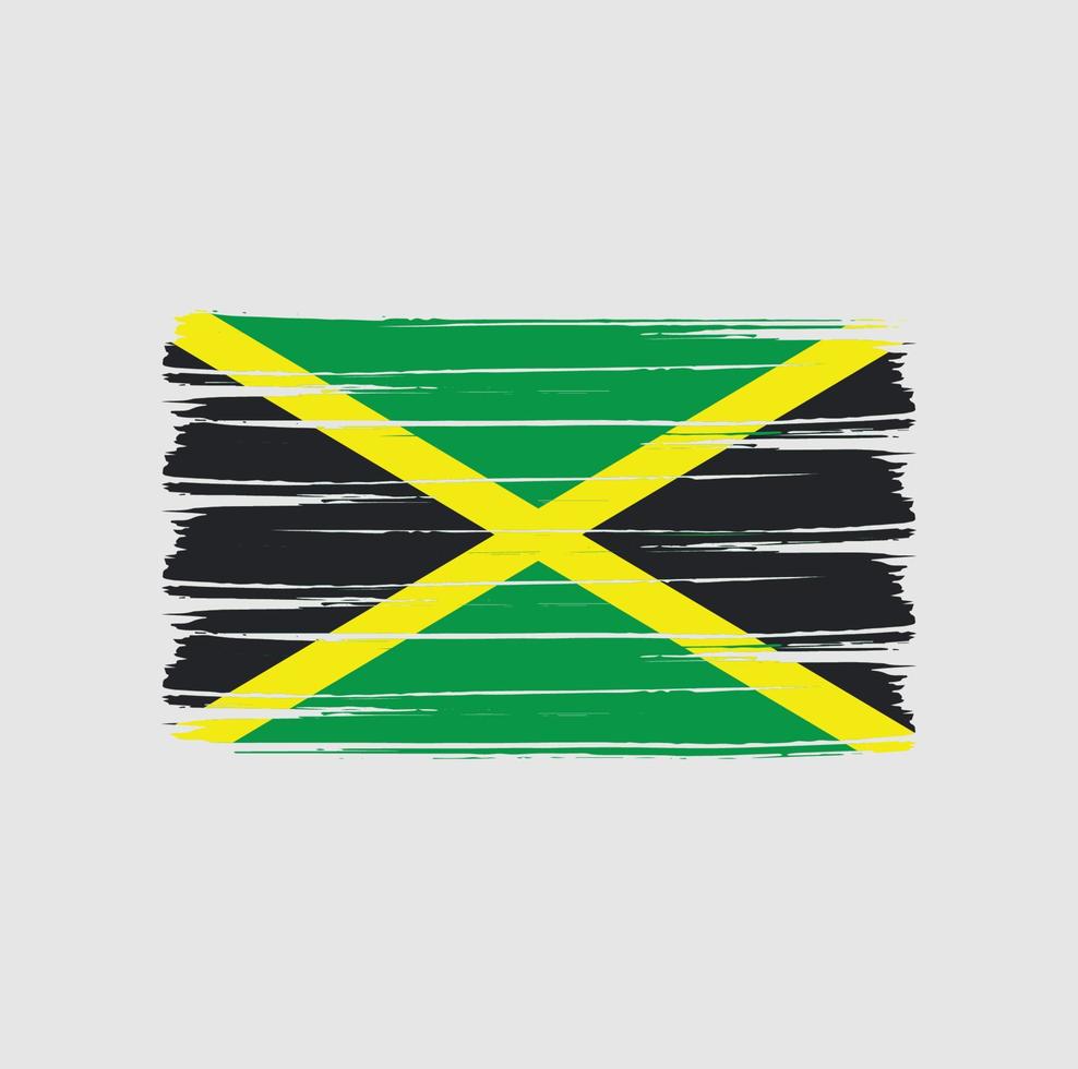 brosse drapeau jamaïque vecteur