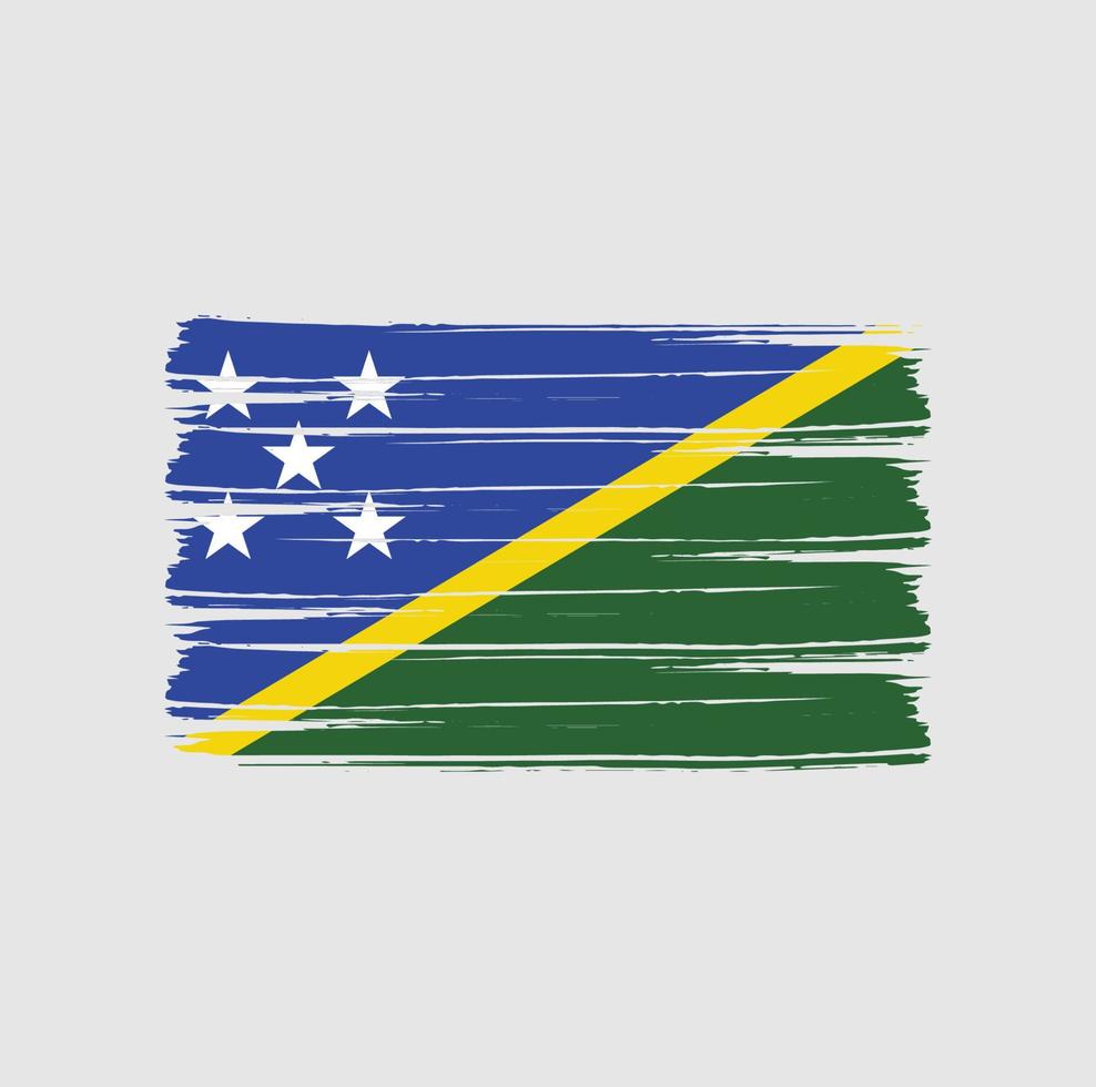 pinceau drapeau des îles salomon vecteur