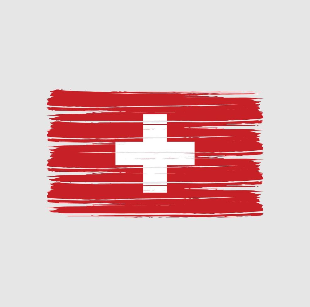 pinceau drapeau suisse vecteur