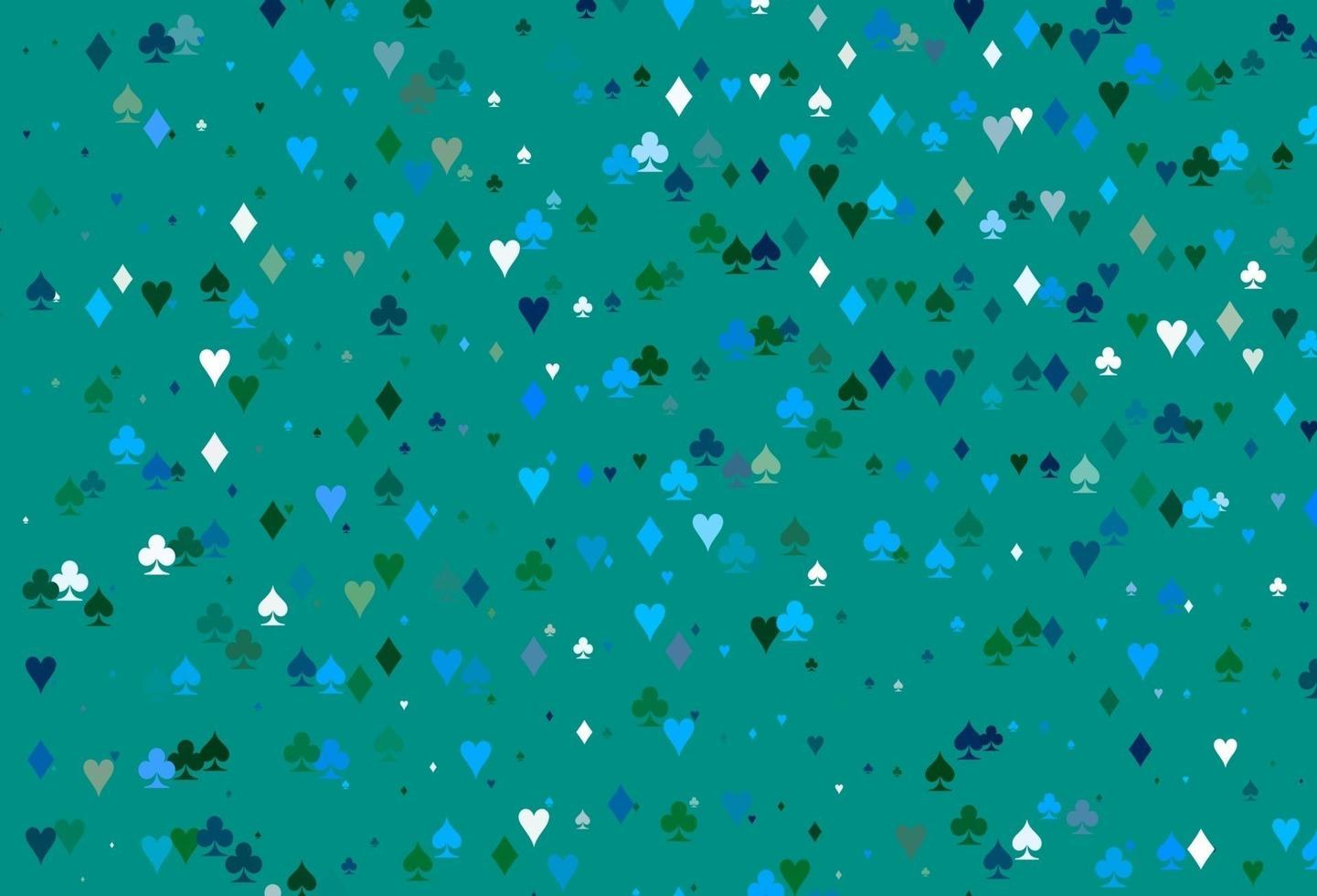 couverture de vecteur bleu clair, vert avec symboles de pari.