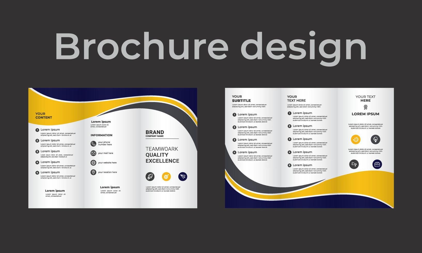 conception de modèle de brochure entreprise créative et nouveau design. vecteur