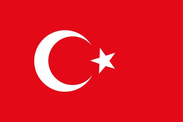 Drapeau de la Turquie vecteur