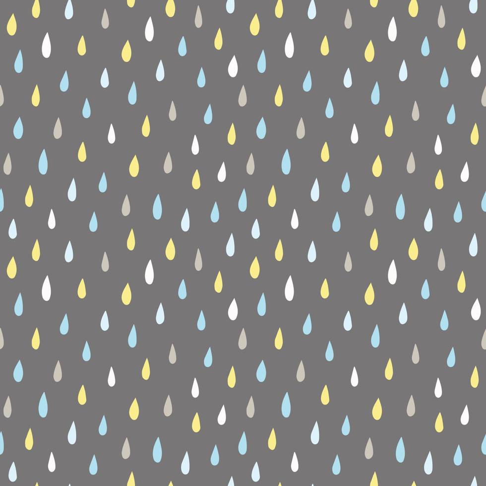 modèle vectorielle continue avec des gouttes de pluie. abstrait de printemps dans les tons de bleu et de jaune. vecteur