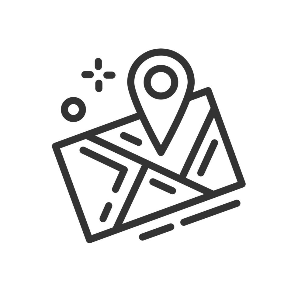 icône de point de localisation dans un style simple d'une ligne vecteur