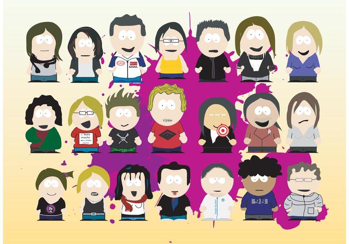 Dessins animés de South Park vecteur