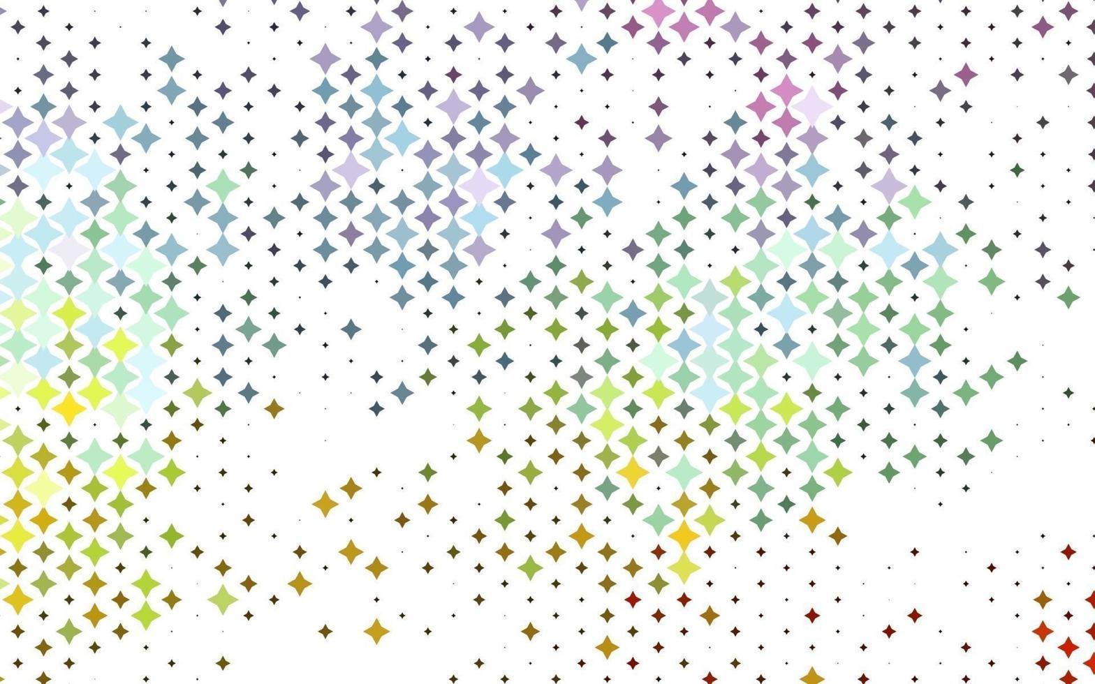 multicolore clair, motif vectoriel arc-en-ciel avec des étoiles de Noël.