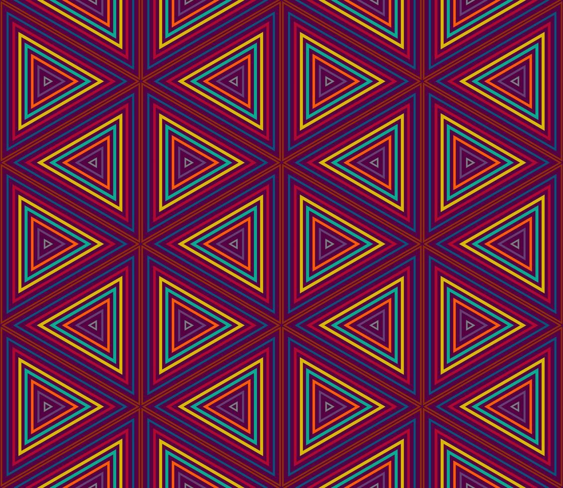 hexagone de ligne mince de fantaisie abstraite, motif géométrique sans soudure de triangle. mosaïque créative, fond de carreaux. vecteur