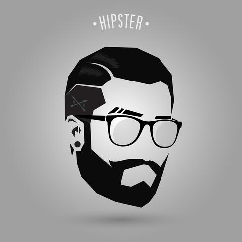 hipster cheveux courts vecteur