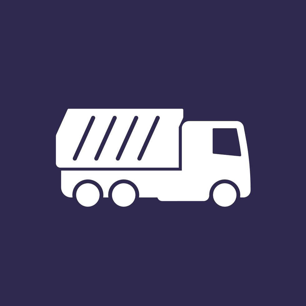 icône de camion à benne basculante ou à benne basculante vecteur