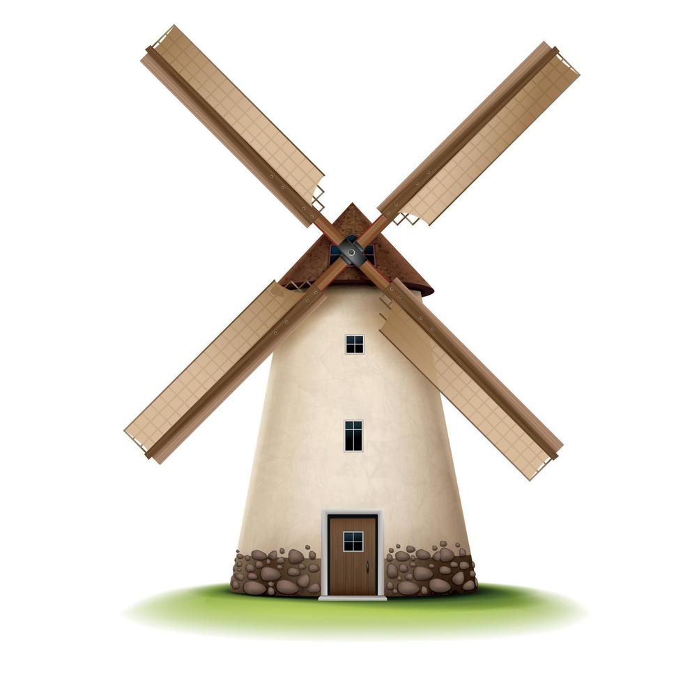 composition de moulin vintage réaliste vecteur