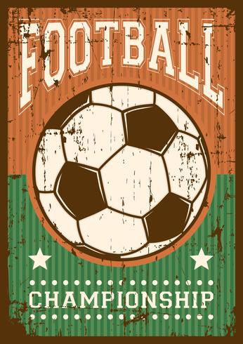 Soccer Football Sport Retro Pop Art Affiche Signalisation vecteur