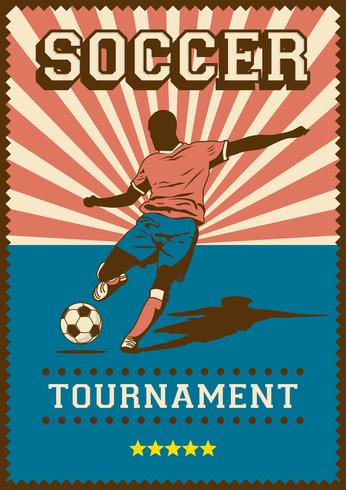 Soccer Football Sport Retro Pop Art Affiche Signalisation vecteur