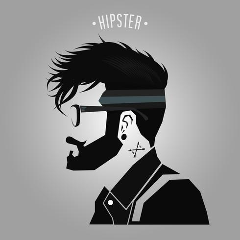 Hipster sous la coupe vecteur