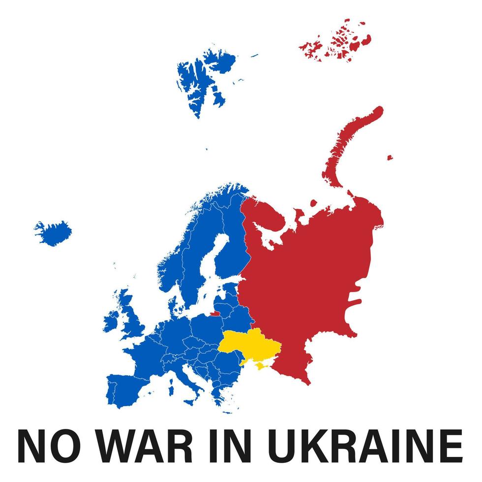 pas de guerre en ukraine slogan illustration russie attaque ukraine vecteur